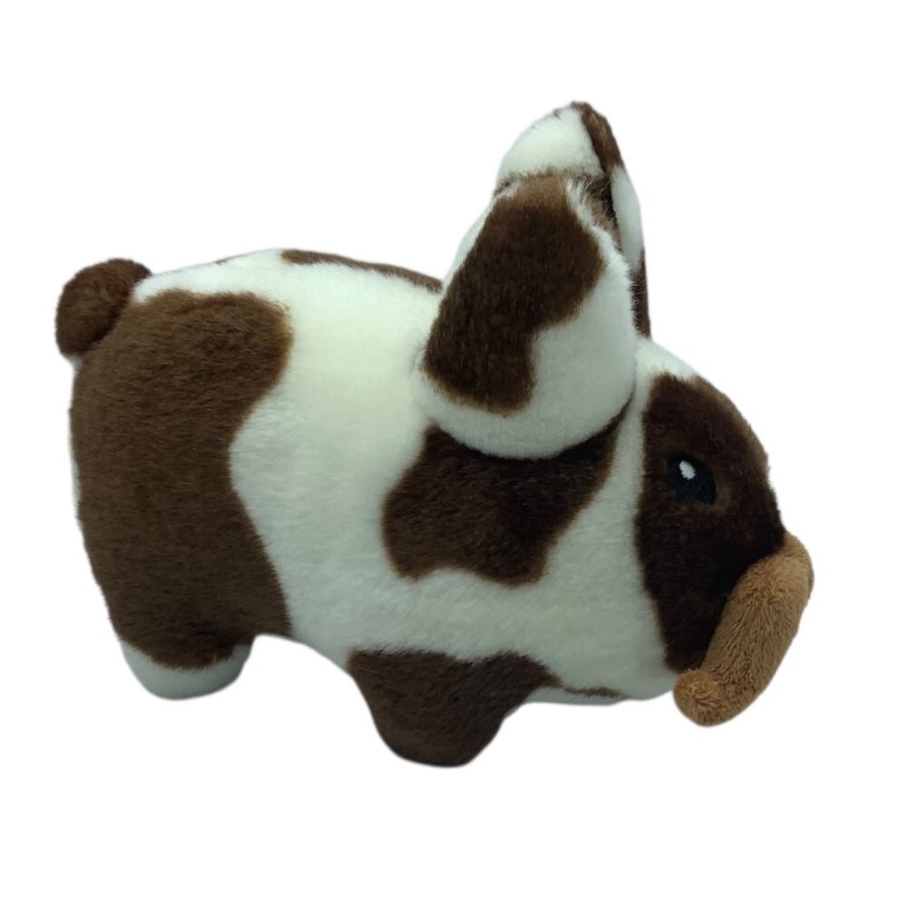 Kozik x‎ Kidrobot Labbit Mustache Brown Cow Spots White 7"